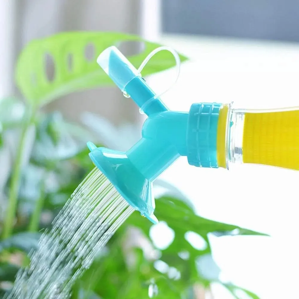 Description Picture 3 of item2 In 1 Water Bottles Indoor Plant Bottle Cap Sprinkler, Plastic Dual Head Bottle Watering Spout Bonsai Watering Can Garden Tools