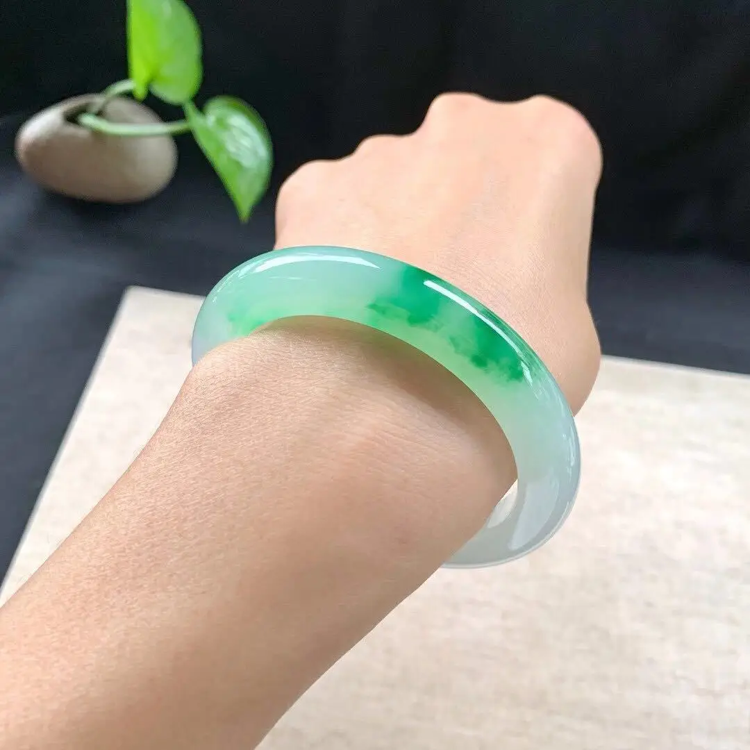 

zheru Jewelry Natural Burma Jade 54mm-62mm bracelet Exquisite Princess bracelet send girlfriend send mom