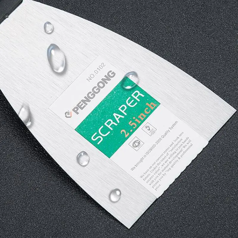 Stainless Steel Putty Knife Scraper Blade 1/1.5/2/2.5/3/4/5" Carbon Steel Plastic Handle Wall Plastering Knife