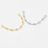 ANDYWEN 925 Sterling Silver 5.5cm 6cm Spare Parts Chains For Stud Earring Piercing Hoops Drop Earring Women Fine Jewelry Gift 5
