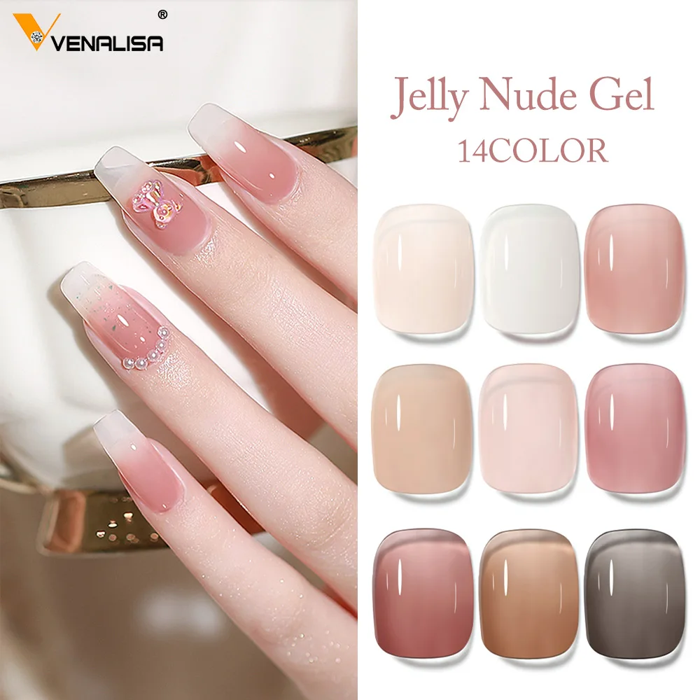 15ml VIP Kit Venalisa Nail Gel Polish Glass Bottle Color On top Jelly Color Gorgeous Color Full Coverage Gel Varnish Pigment