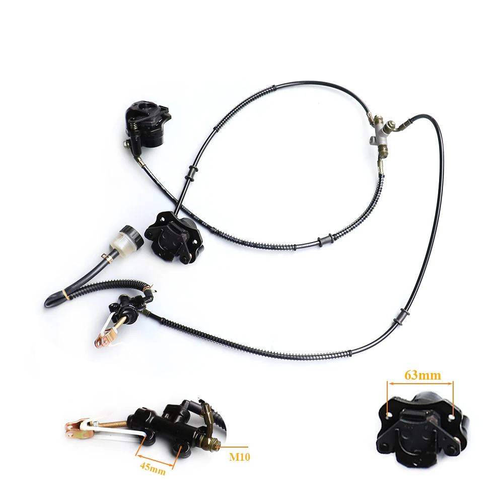 Pinza Freno Moto Quad Dirt Bike Kit Freno A Doppio Disco Posteriore Sinistro Destro Sistema Frenante Per Cina 150 250Cc Quad Bike Gokart Atv