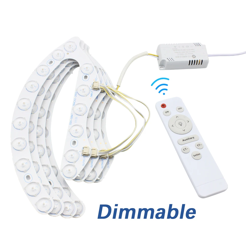 천장 조명용 LED 모듈, 조명 패널 교체, 천장 팬 램프용 에너지 절약 모듈 램프, 디밍 220V, 72W, 96W