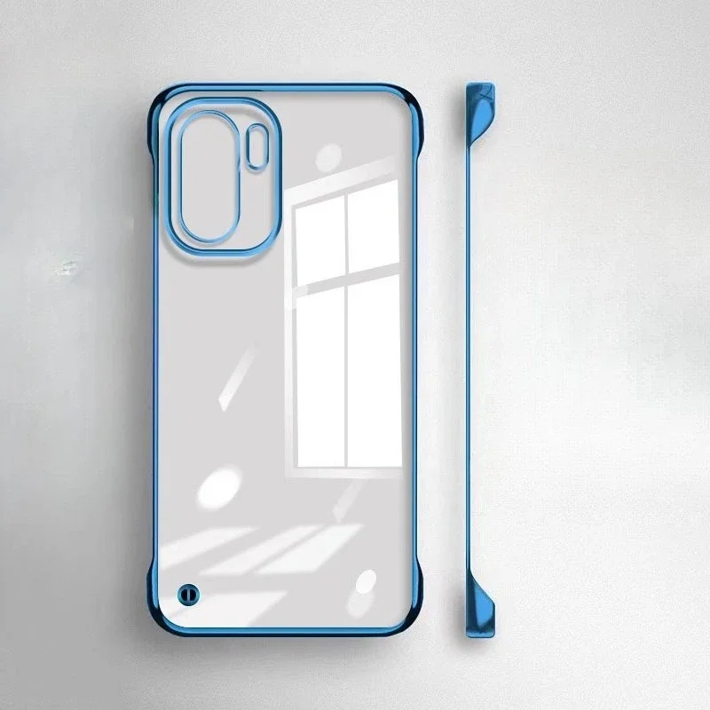 Ultra-Thin Plating Frameless Transparent Shockproof Hard Phone Case