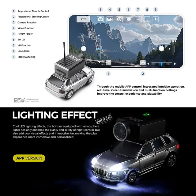 WLtoys 6401 1:64 Mini RC Car With 720P FPV Camera Wifi APP Remote Control 15mins 3KM/H Car Racing Toy 6