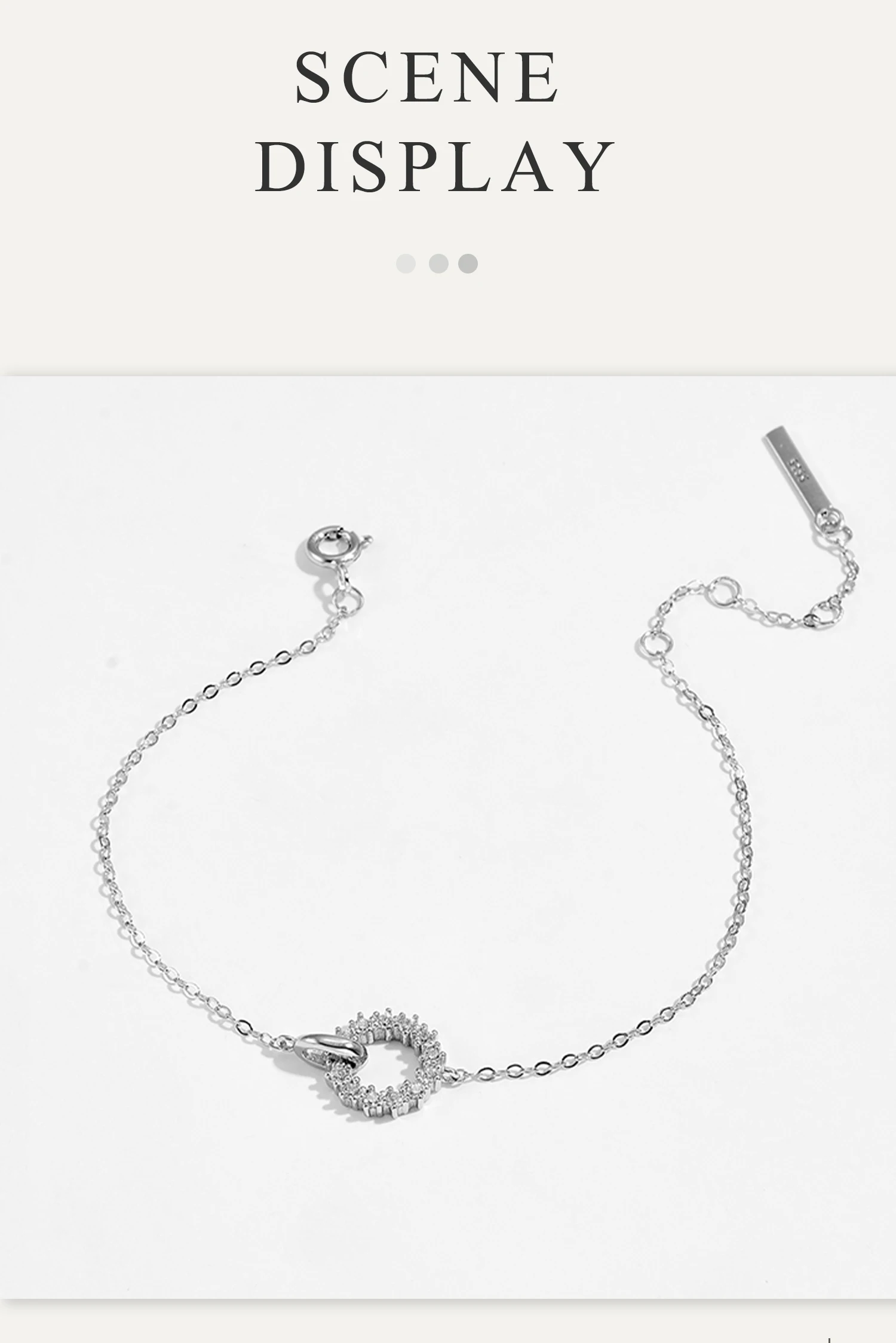 ANDYWEN Kreis-Gliederarmband aus 925er Silber, 5A-Zirkonia-Ring-Charm, minimalistischer Schmuck für Frauen, elegantes Alltagsgeschenk – Detail 8