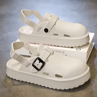 Men's Fashion Platform Clogs Sandals 2025 Summer Back Strap Eva Beach Sandles Male Non Slip Soft Sole Garden Sandals 2