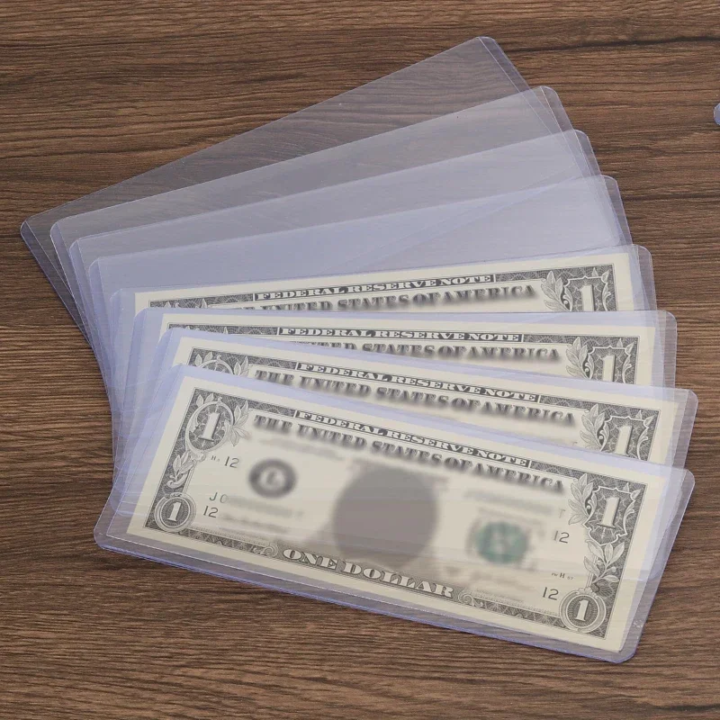 1/5pcs PVC Banknote Holder Transparent Hard Plastic Holder Suitable for Ordinary Banknotes, Notes and Stamps Collection 173*75mm