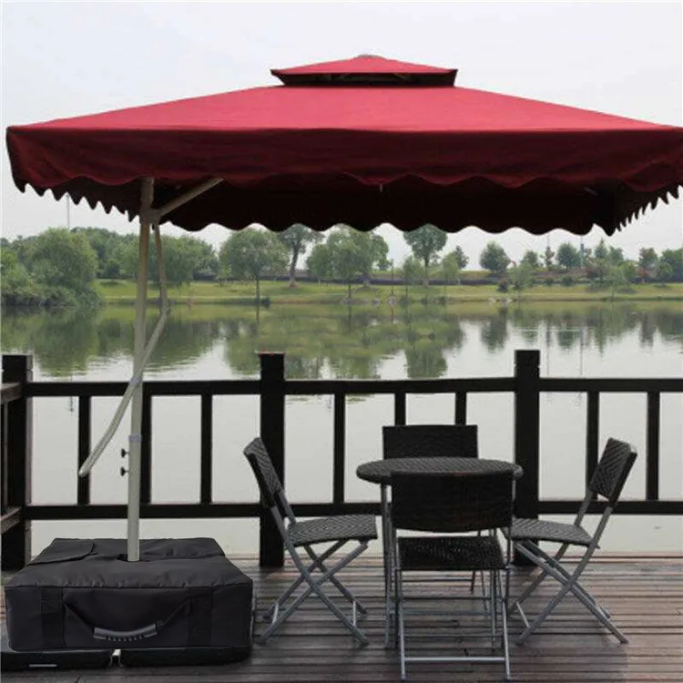 Umbrella Base Weight Bag 18" Round Parasol Sand Bags with Side Slot Opening for Outdoor Patio Umbrella Stand umbrella stand