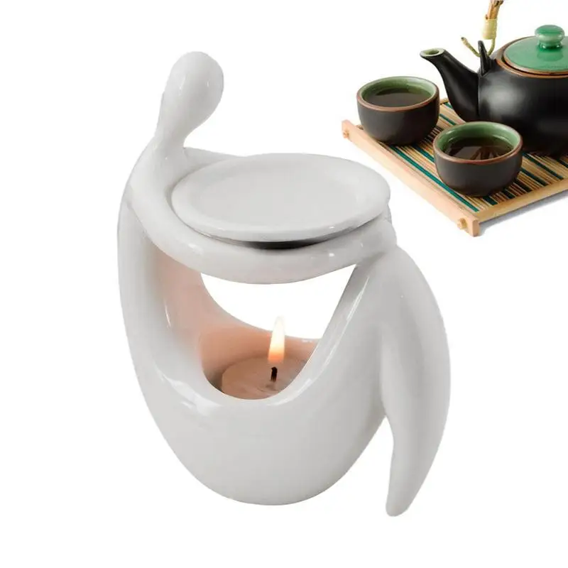 Aroma Burner Candle Tealight Holder Human Body Shape Ceramic Oil Diffuser Wax Melt Essential Oil Burner Fragrance Bedroom Decor