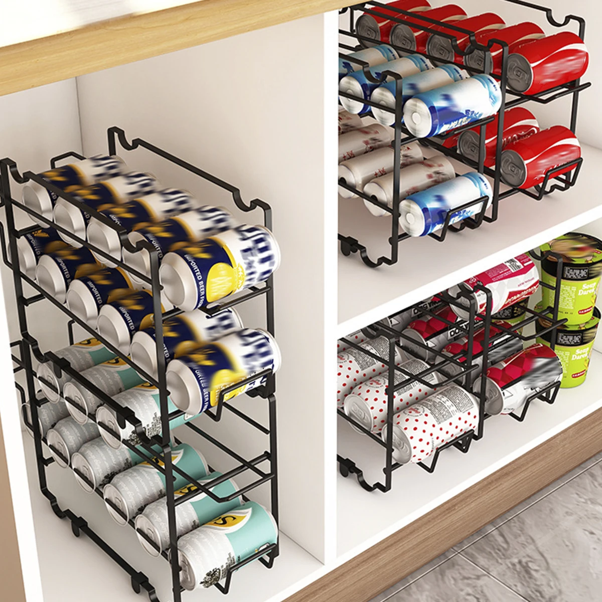 Can Organizer for Pantry Stackable 2 Pack, Can  