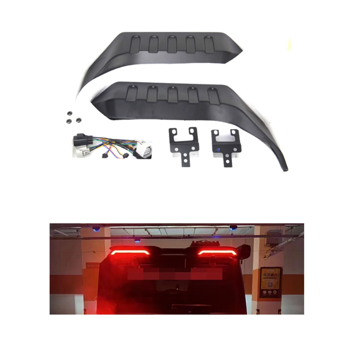 

Jeep Wrangler JL Accessories Rear Roof Spoiler For Upgrade LED