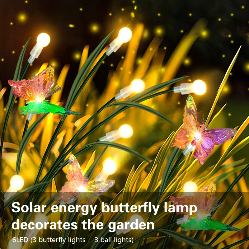 Description Picture 6 of itemSolar Garden Lights LED Swaying Butterfly Light Sway by Wind Solar Outdoor Lights Yard Patio Pathway Lawn Christmas Decor Lamps