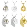 Eudora Maternity Jewelry Mix Styles White Gold Color Heart Chime Bola Pendant Angel Caller Necklace Jewelry For Pregnant Women 1
