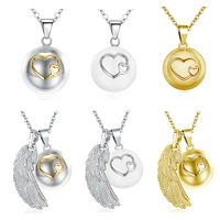 Eudora Maternity Jewelry Mix Styles White Gold Color Heart Chime Bola Pendant Angel Caller Necklace Jewelry For Pregnant Women 1