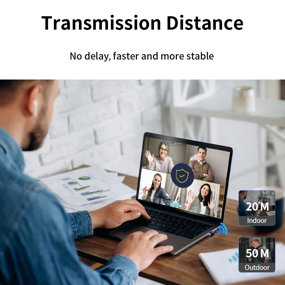 Bluetooth Adapter Bluetooth Audio Receiver Bluetooth Transceiver Adapter Audio Adapter Bluetooth Aux Adaptor USB Bluetooth Adapter 5.3 5.1 For Wireless Speaker Audio Mouse Bluetooth Dongle USB Adapter 5.0 Receiver Transmitter