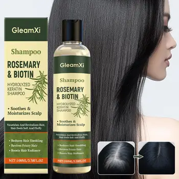 Shampoo Biologico al Rosmarino per la Crescita dei Capelli per Uomini e Donne, Trattamento Naturale Volumizzante e Rinforzante