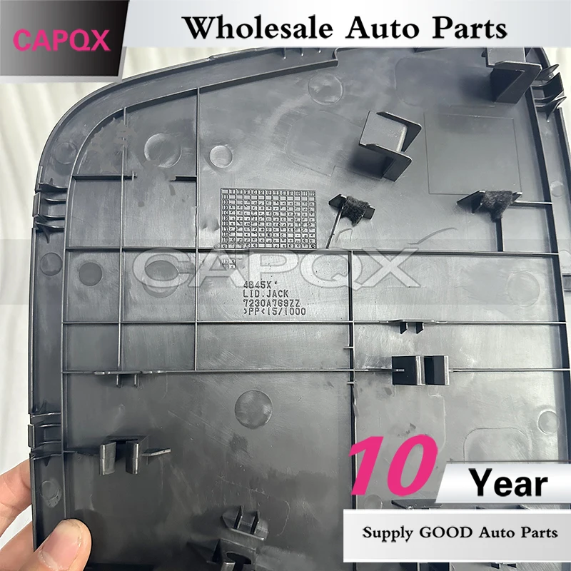 CAPQX 7230A769XA 미쓰비시 아웃랜더 2013-2021용 리어 트렁크 잭 뚜껑 툴박스 외부 커버 리어 장식 패널 커버