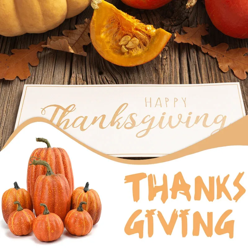 2026 NEW Fake Foam Pumpkins for Halloween decorations Realistic Artificial Pumpkin Ornaments set for Festival Party Decor ship