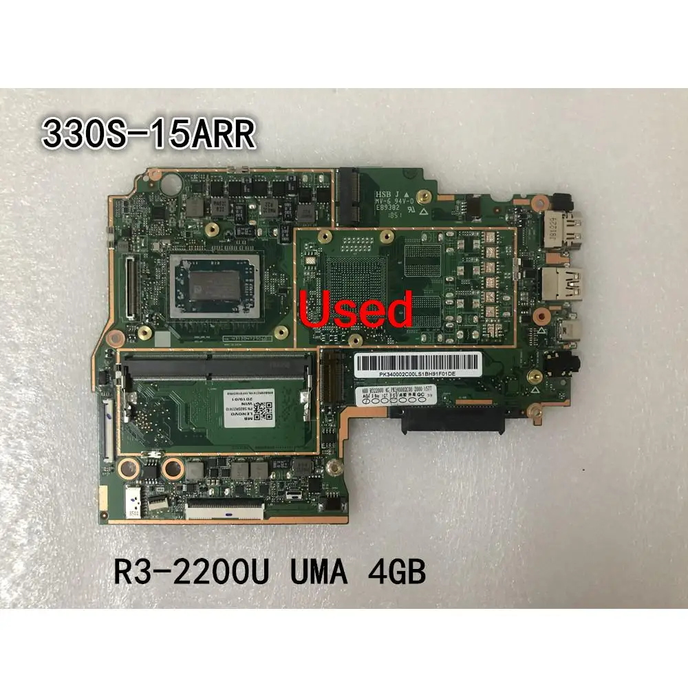 

Used For Lenovo Ideapad 330S-15ARR Laptop UMA Motherboard Mainboard 81FB CPU R3-2200U RAM 4G RAM FRU 5B20R27410 5B20R27415