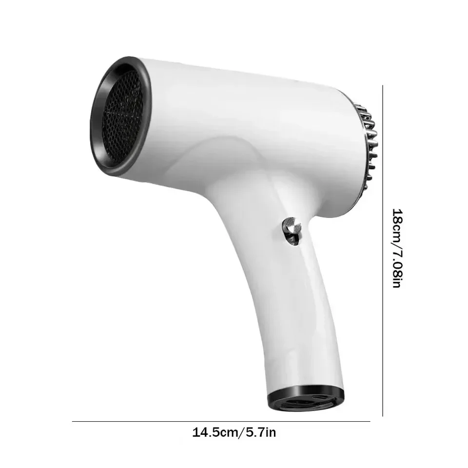 Profissional  Wireless Hair Dryer Home Travel Quick Dry Handy Hairdryer 2600mah USB Rechargeable Powerful 2 Gears Blow Dryer 6