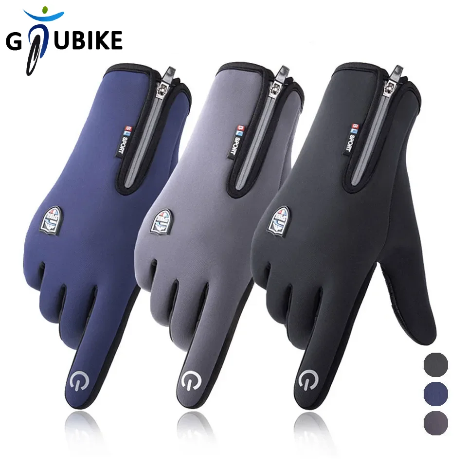 

GTUBIKE Warm Skiing Gloves Windproof Cycling ing Running Gloves Men Winter Waterproof Snowboard Snow Ski Mittens Non-slip Palm