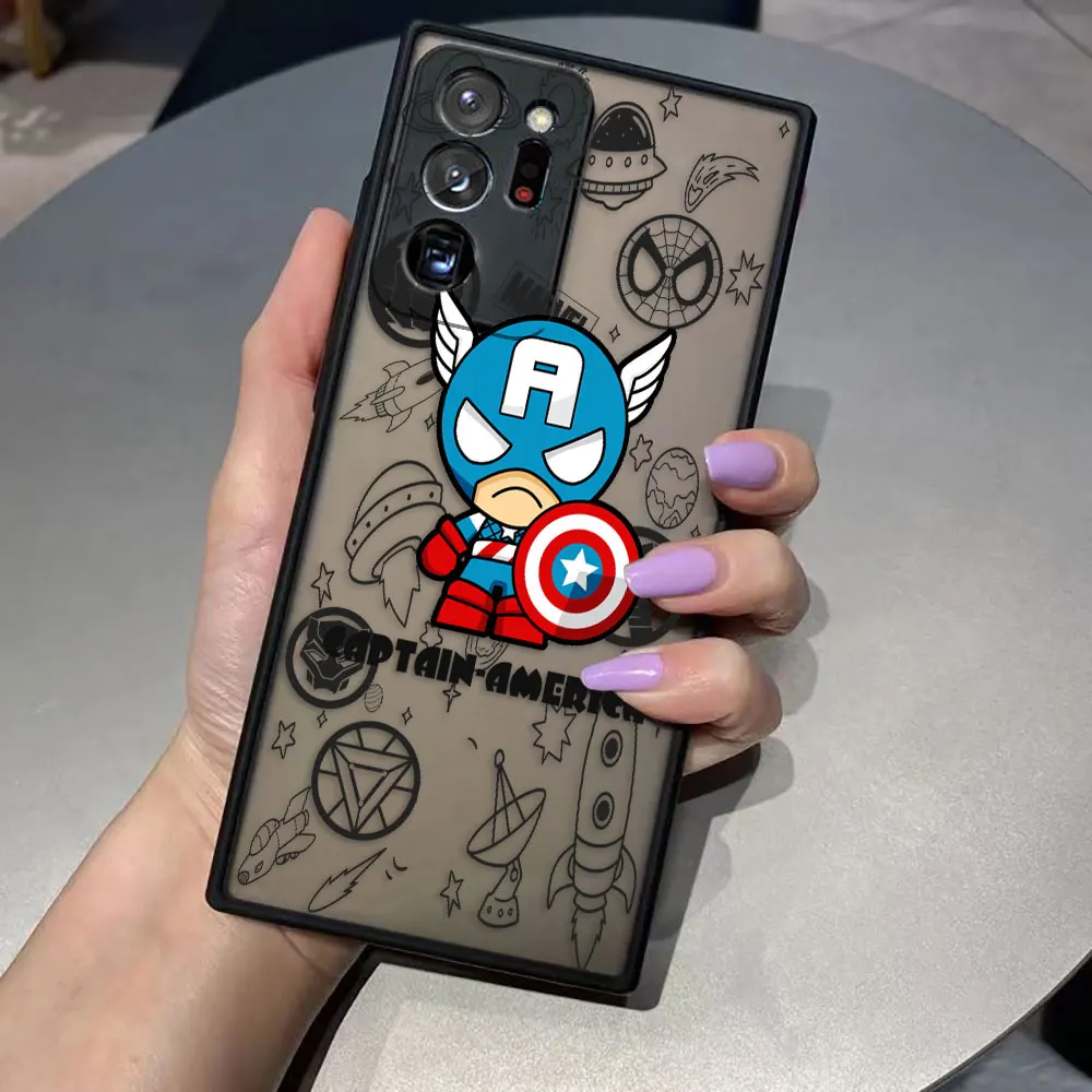 thumbnail image 1 of Caso mate para Samsung Galaxy NOTA 20 10 9 8 A13 A12 A10 A11 7 A04E A04 A03S A02 5G ULTRA Plus caso Marvel vengadores héroes espacio, 1 of 5