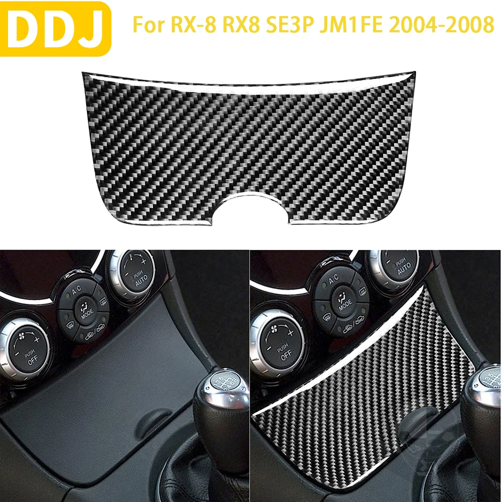 

For Mazda RX8 RX-8 SE3P JM1FE 2004-2008 Accessories Central Control Storage Box Panel Carbon Fiber Modified Interior Sticker Car