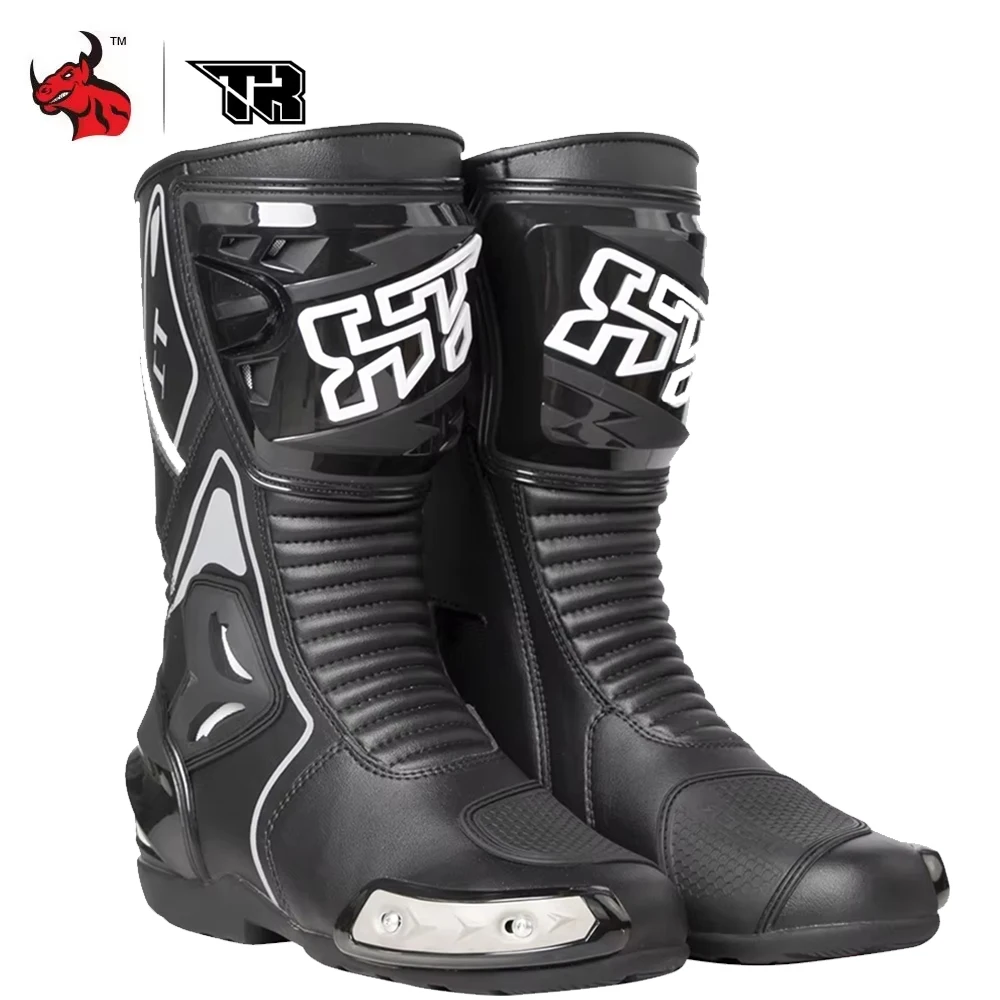 Men's Women Racing Boots Safe Riding Motocross Boots Waterproof Anti Fall Wear-resistant Motorcycle Equipment Rally Shoes motorcycle boots