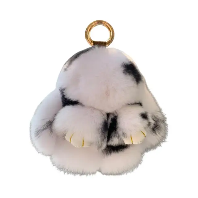 Plush Rabbit Keychain Adorable Plush Bunny Accessories Super Soft Rabbit Doll Keychains Backpack Decor for Girls Gifts Bag