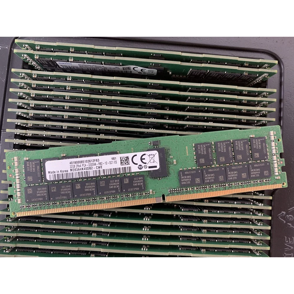 1PCS Server Memory 32GB DDR4 3200MHz ECC REG 2RX4 For DELL R7525 R6515 R7515 T640 RAM Work Fine High Quality Fast Ship