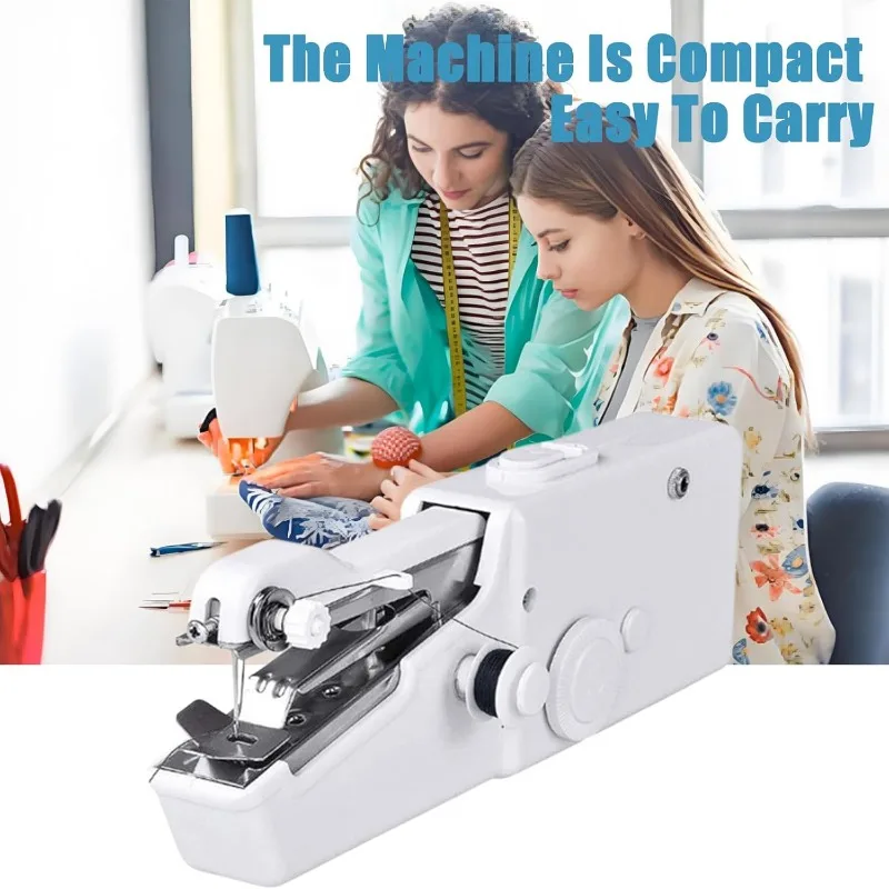 Portable Mini Electric Sewing Machine Handheld Bobbin Needlework Handwork Home Travel Sewing Accessories Complete Set of Tools 3