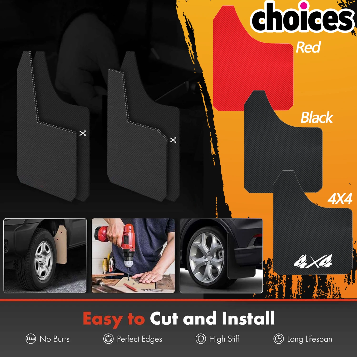 포드 피에스타 ST ST150 ST180 ST200 ST-LINE 500 ST500 mk5 mk6 mk7 mk8 Zetec S RS용 탄소 섬유 머드 플랩 스플래시 가드