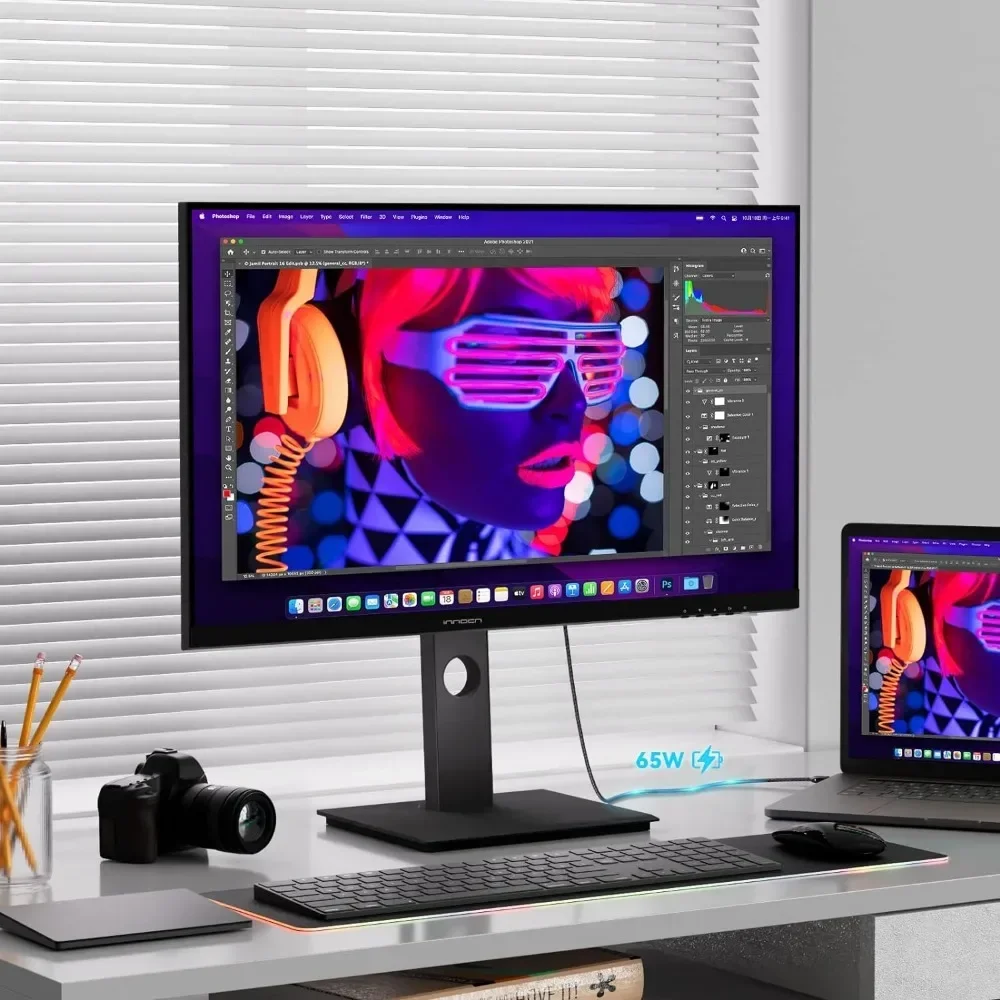 27 Inch 4K Monitor Computer UHD 3840 x 2160 LCD IPS Display, HDR400, USB Type C DP HDMI PC Monitor