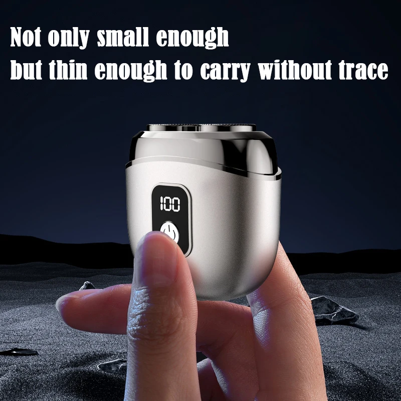 Pocket Type Men's Electric Shaver Digital Display Smart Shaver Mini Shaving Machine Easy Washable Portable Travel Razor electric shaver electric razor rotary shaver electrical rotary shaver cordless shaver