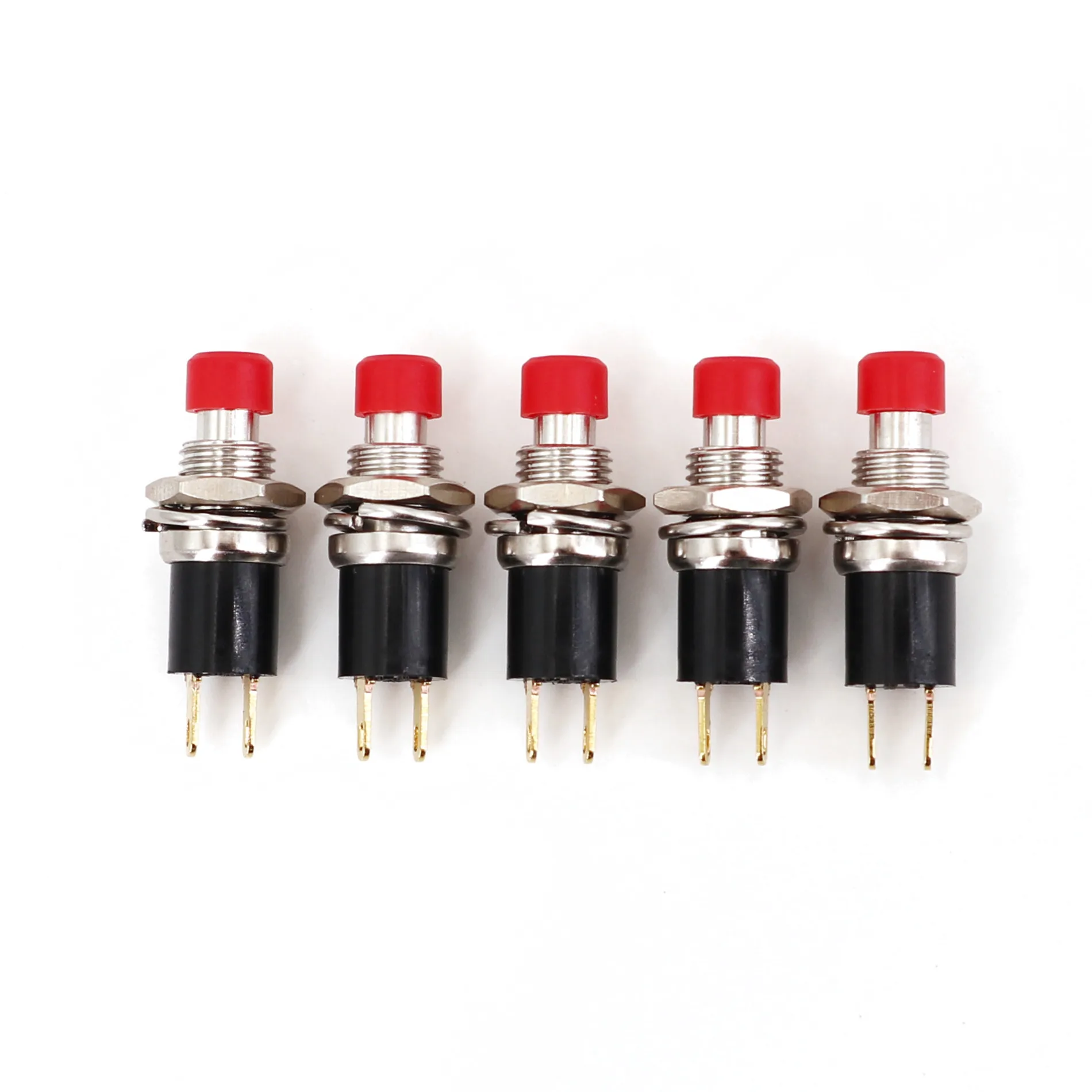 5 Pezzi 1NO 7mm Mini Interruttore A Pulsante ROSSO PB05A 2 Pin - Foto 14