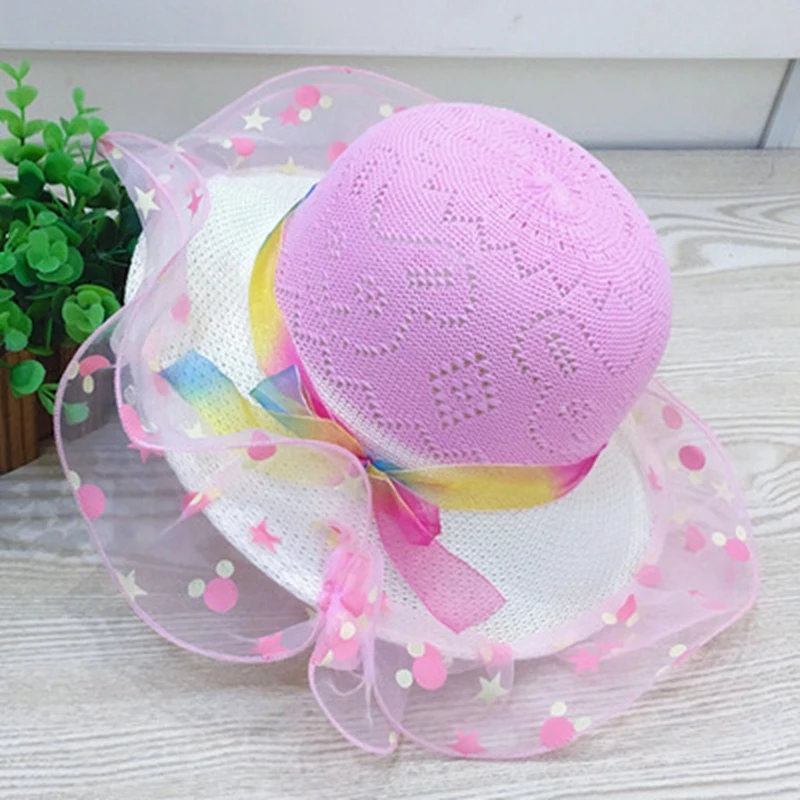 Children Straw Hat Girls Summer Flower Hat Outdoor Beach Cap Kids Baby Photography Birthdays Party Travel Sunscreen Sun Gift straw hat
