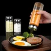 Glass Seasoning Jar With Scale 4 Outlets Spice jars Kitchen Chili Pepper Powder Sprinkling Jar Barbecue Salt Shaker Container 3