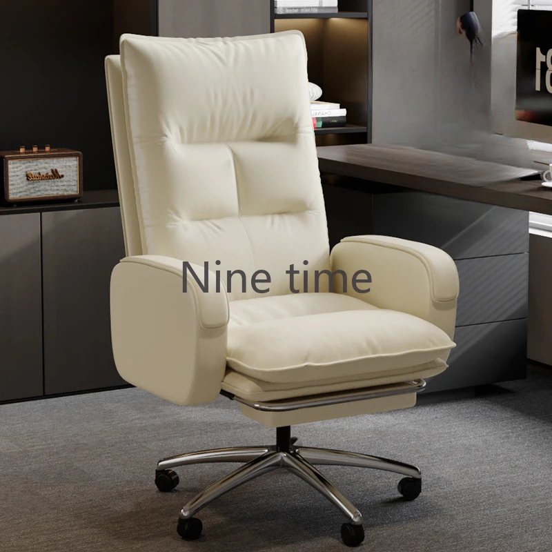 Floor Relax Office Chairs High Back Queening White Visitor Computer Chair Swivel Recliner Sillas De Espera Library Furniture