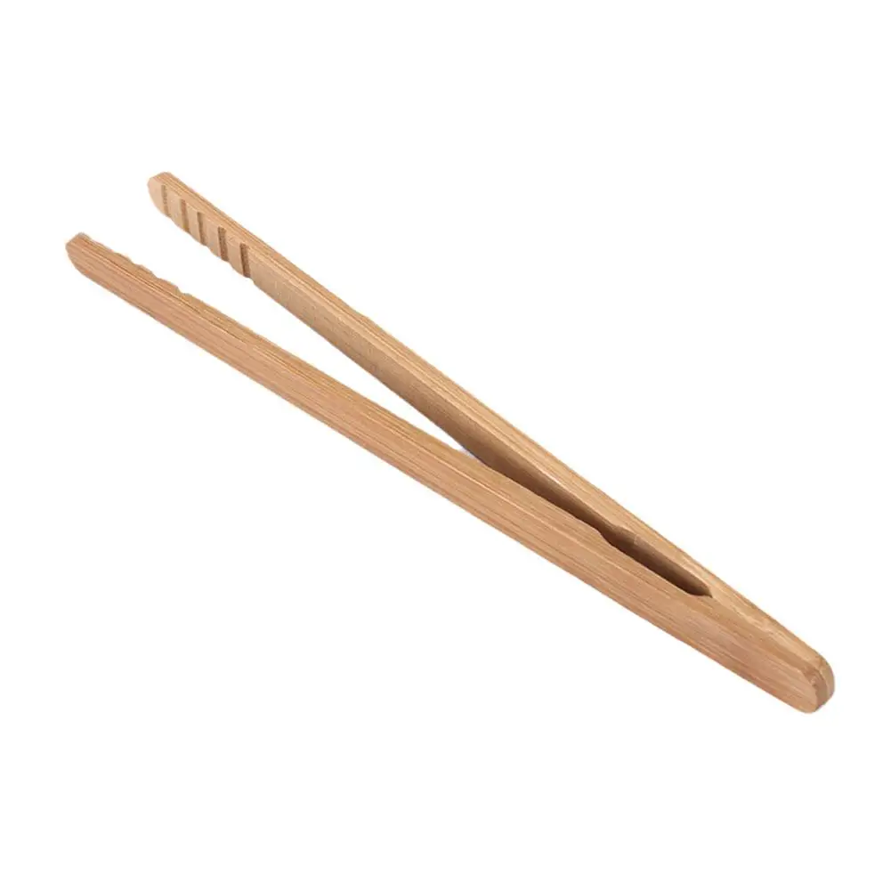Bamboo Wooden Food Toaster Tongs For Tea Cup Clip Natural Bamboo Tweezers Kitchen Tongs Tea Making Tool New J7J2