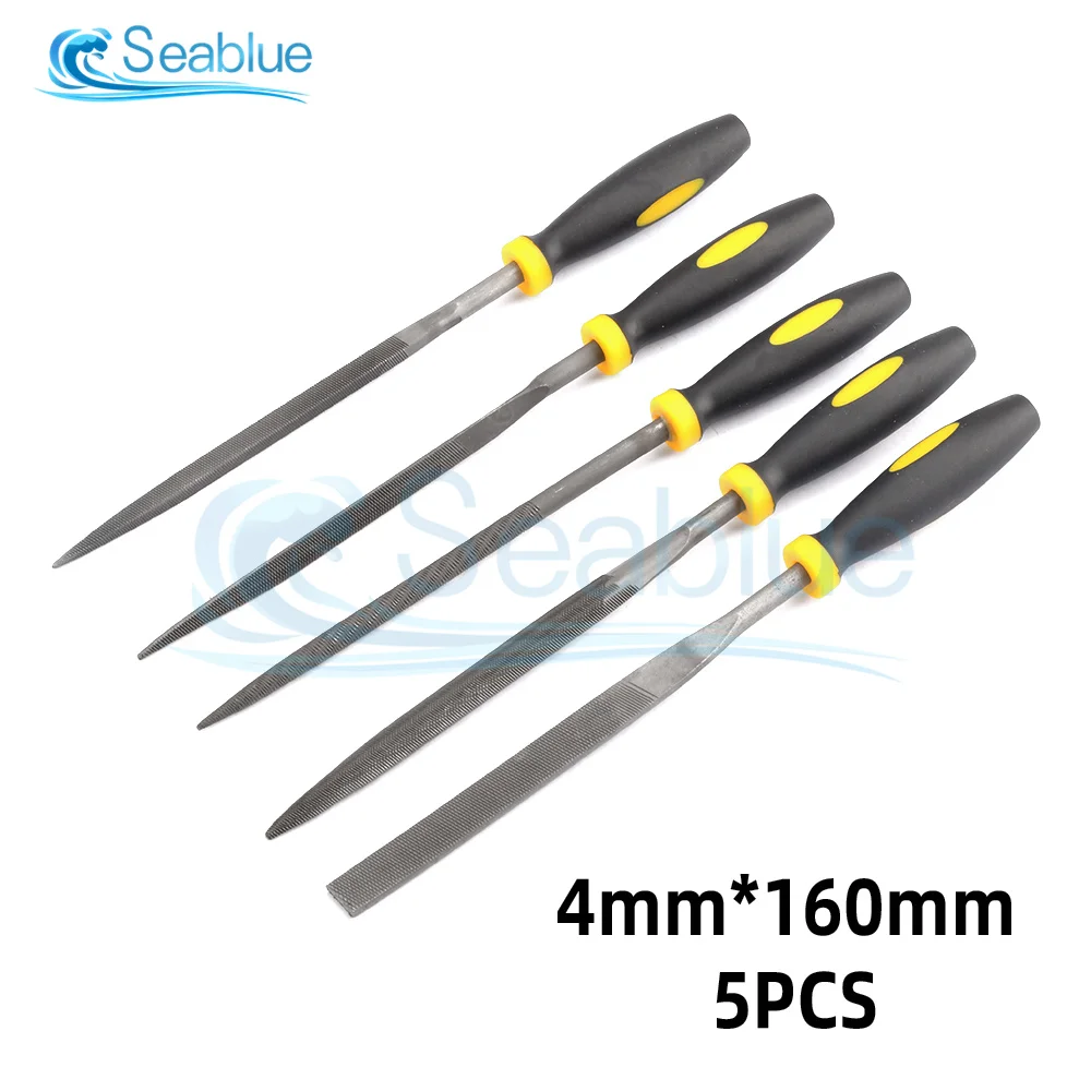 미니 금속 강판 바늘 파일 세트 5 개 140/160/180mm, 강철 강철 강판 바늘 파일링 목공 손 파일 도구용 나무 조각 도구