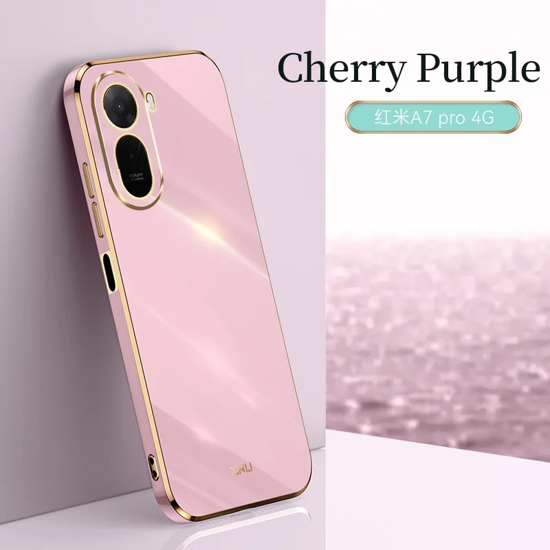 Luxury Plating Fashion Square Soft Silicone Phone Case with Original Camera Protection