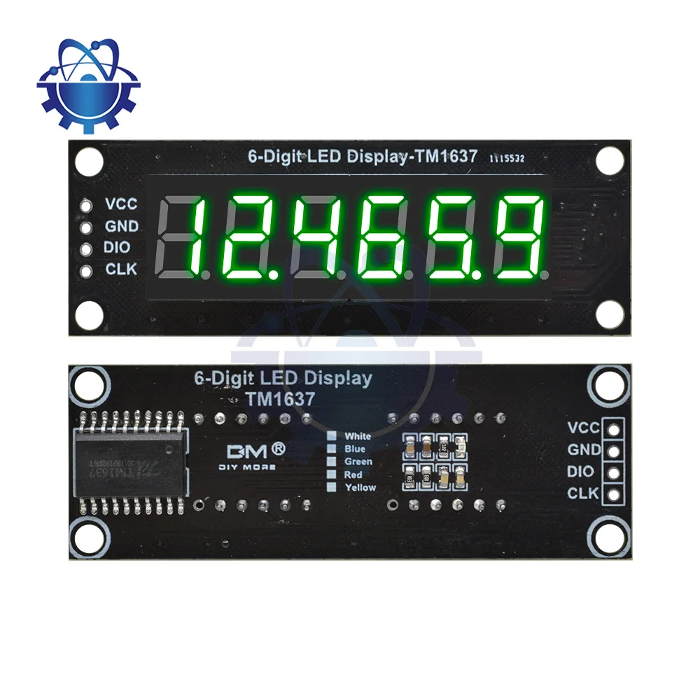 TM1637 Display 6 bit 7 segmenti modulo Display LED digitale per Arduino 0.56 pollici Nixie Clock Display digitale scheda modulo tubo