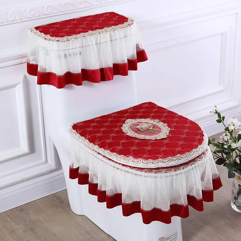 

GoodTop 3 Pcs/Set Toilet Cover U-type Zipper Seat Mat Pad Toilet Accessories WC Mat Fashion Hotel Supplies Toilettes