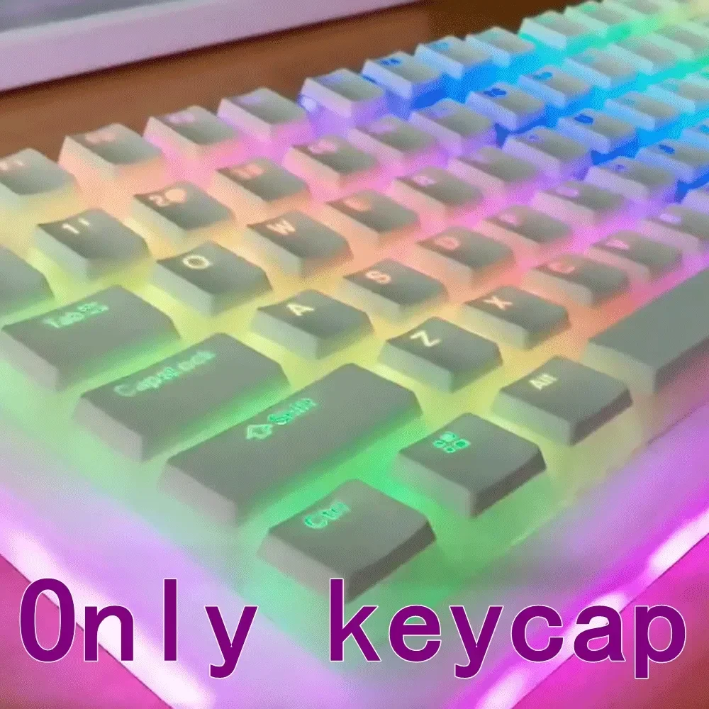 

117 Keys Pudding Keycaps OEM Profile PBT Double Shot Keycap For Mx Switch Mechanical Keyboard ISO Layout RGB Backlit Key Caps