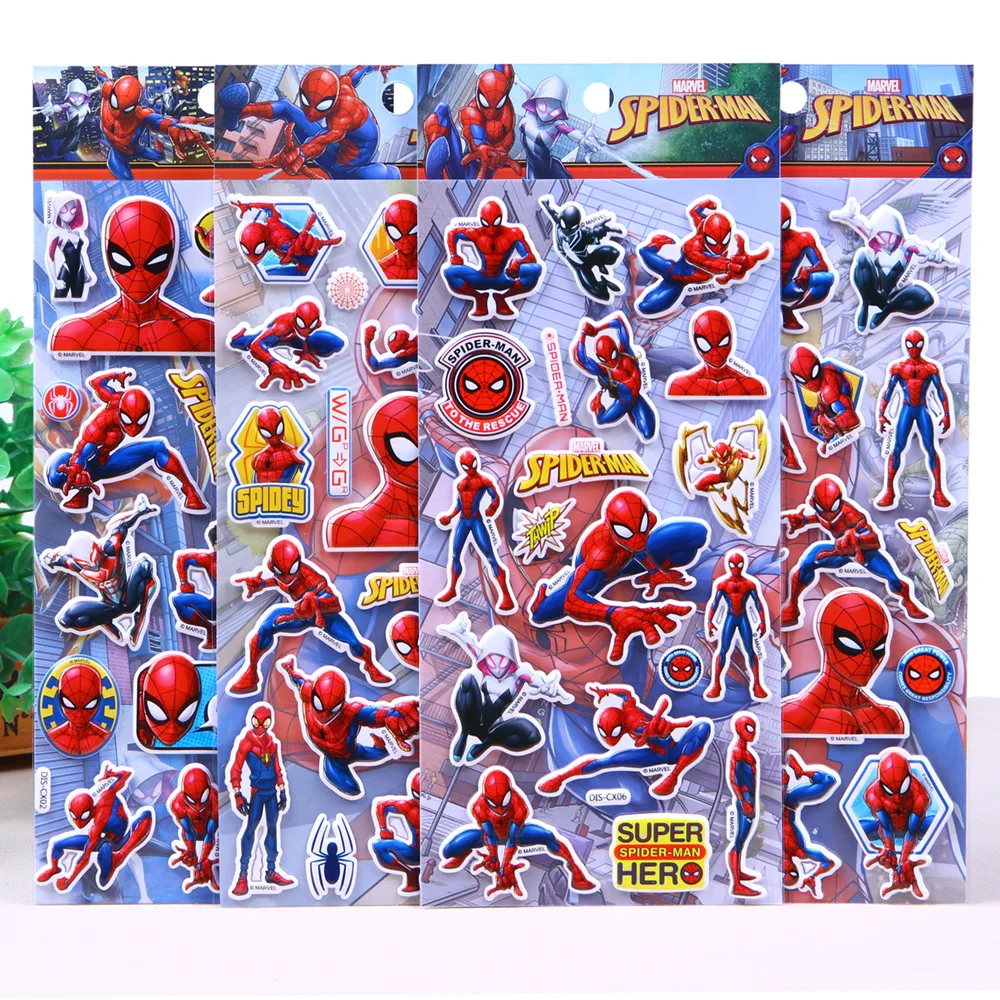 

Disney SpiderMan Stickers Cartoon Sticker Cute Anime Sticker Kids Party Boy Birthday Gift