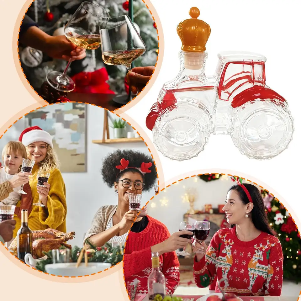 CARAFE A DECANTER Bouteille à Whisky En Forme De Tracteur, Distributeur