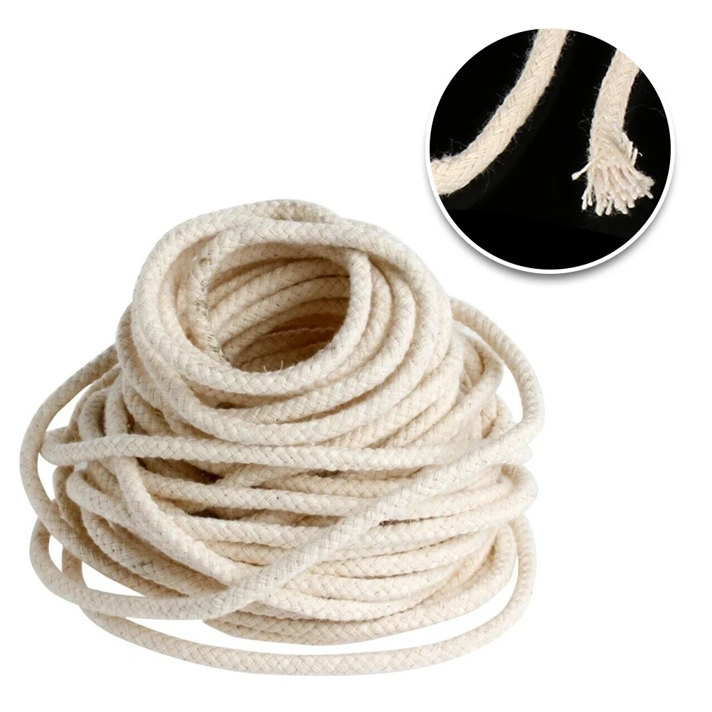 1M Long Cotton Wick Burner Alcohol Wick Rope Candle Burner for Kerosene Oil Alcohol Lamp Torch Wine Bottle Wicks Accessories candle wick candle wicks oil lamp wicks