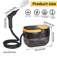 Nettoyeur vapeur haute pression 2500W, nettoyeur vapeur haute température portable avec réservoir d'eau de 1600ML, machine de nettoyage à la vapeur pour la maison, la salle de bain, la cuisine, la voiture 7