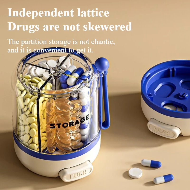 Daily Drug Organizer Portable Neat And Tidy Pill Management Travel Pill Dispenser Medicine Box Durable Sturdy Pocket Pill Box